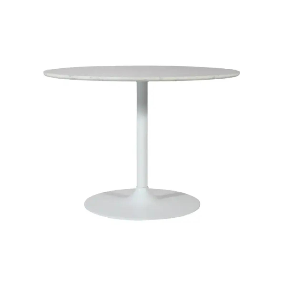 Rowan 54" Round Marble Pedestal Dining Table - Image 2