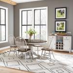 Carolina Crossing 5 Piece Pedestal Table Set- White