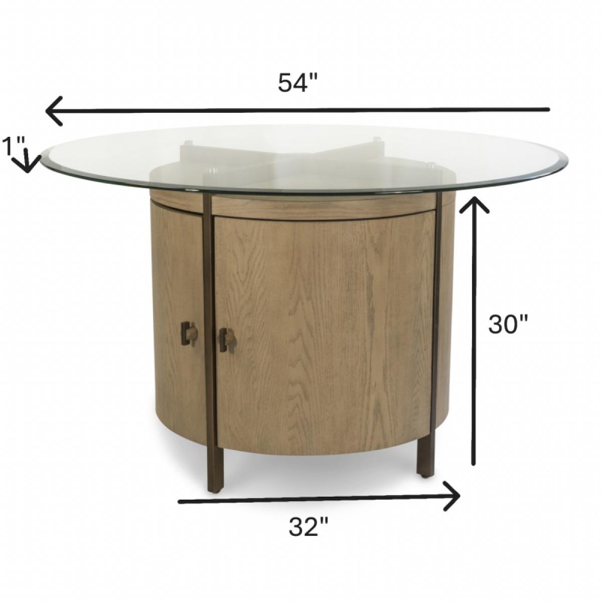 Rio Vista 54" Round Dining Table w/ Storage - Muted Earth Tones Clay Finish - Image 10