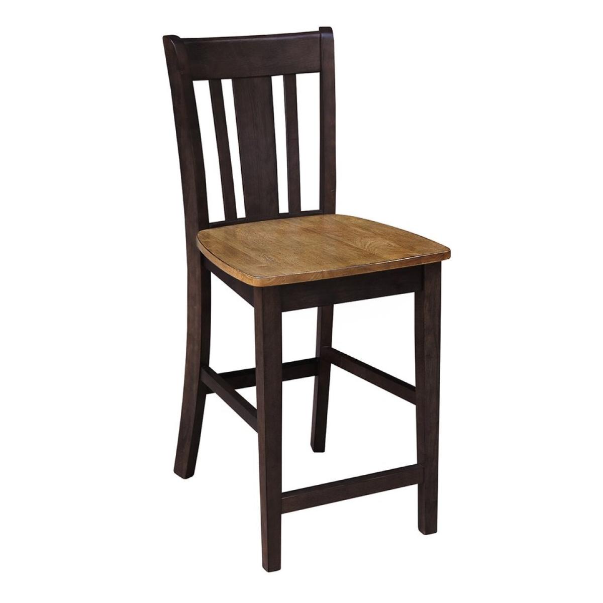 Dining Essentials - San Remo Stool in Hickory & Coal - Image 2