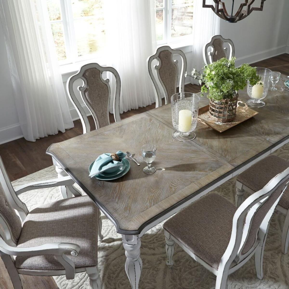 Magnolia Manor 7 Piece Leg Table Set - Image 3