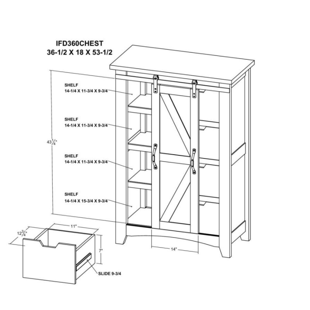 4 Drawer 1 Door Chest - Pueblo - Image 6
