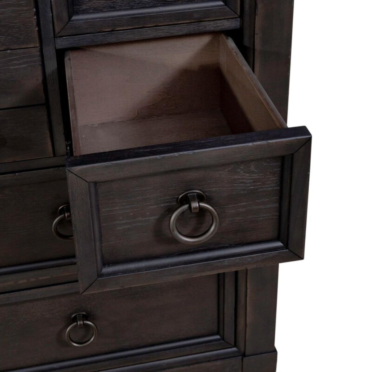 Americana Farmhouse 12 Drawer Chesser - Black - Image 12