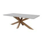 PARKS: Outdoor Living - White Rectangular Table Top w/ Teak Leg Base - ODT-38037B
