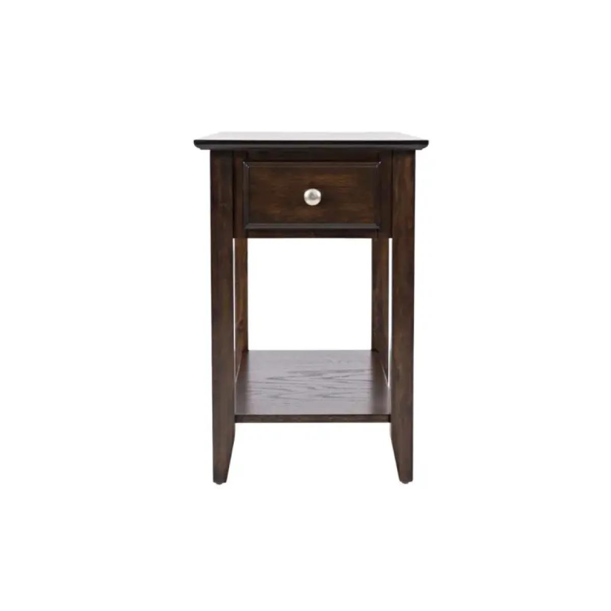 ae389f24b5b9786620331109e38b2d38 Espresso Chairside Table - Image 1