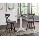 Dining Essentials - 24"Charoltte Swivel Heather Gray Stool