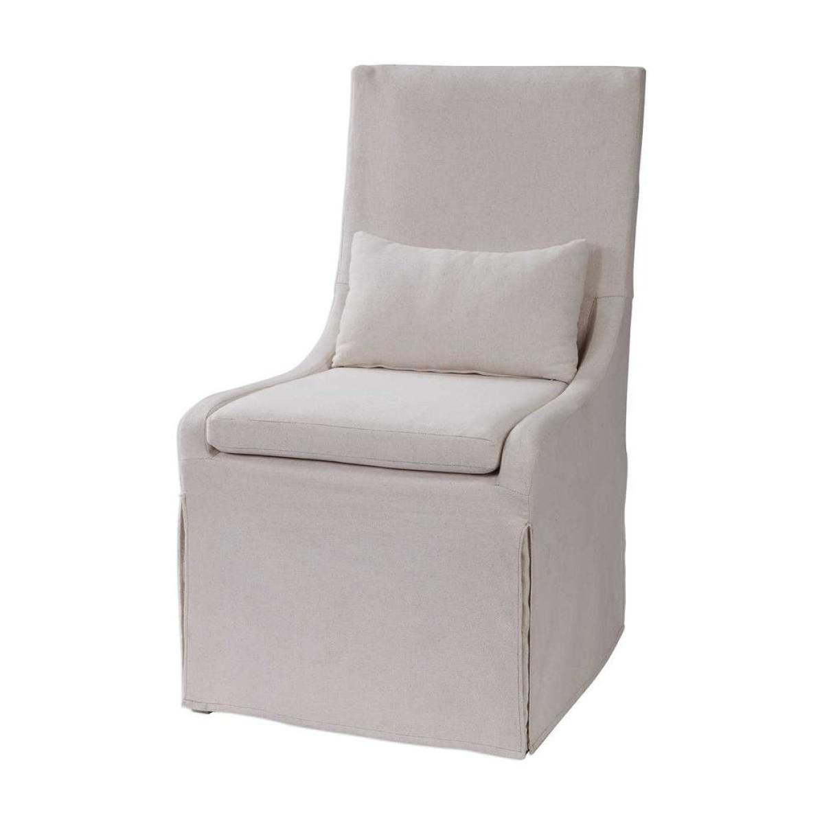 Coley Armless Chair, Linen - Image 10