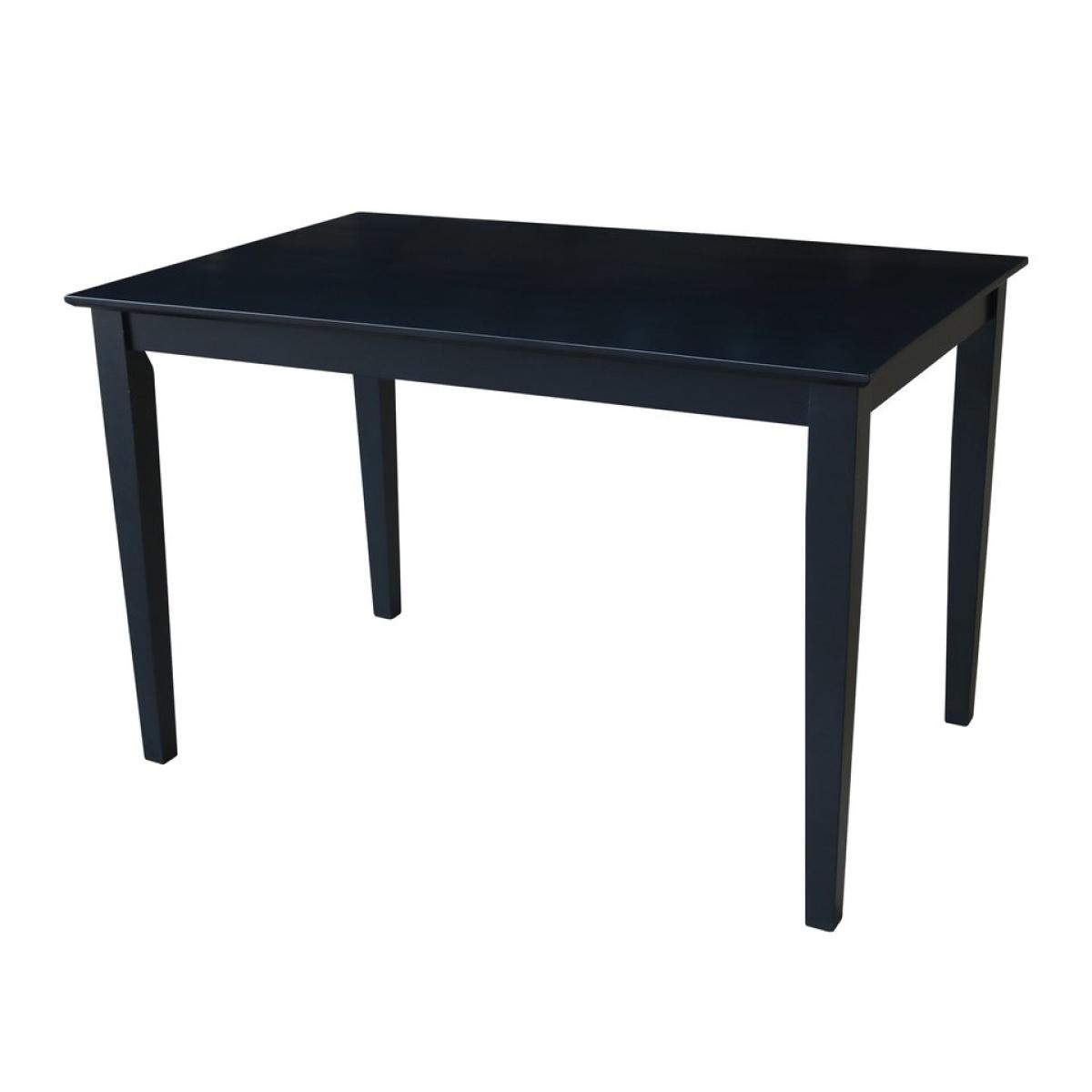 aec9f1de969550fe21dad5118d07d409 Dining Essentials - 30x48'' Square Table w/ 30'' Shaker Legs in Black - T46-3048T - Image 1