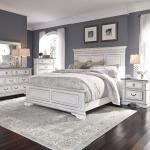 King Panel Bed, Dresser & Mirror, Chest, Night Stand