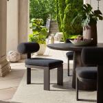Bolster Back Outdoor Dining Chair, Charcoal - Image 4