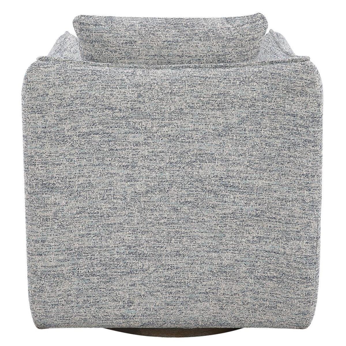 Corben Swivel Chair, Blue - Image 8