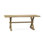 Farmhouse Live Edge Table Top w/ Farmhouse Trestle Base - T-4074A - Image 4
