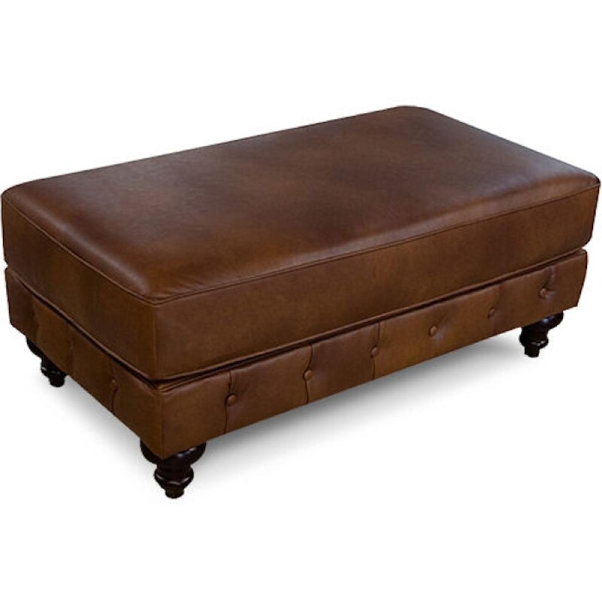 Rondell Leather Ottoman - Image 2