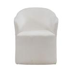 Accent Dining Chair w/ Casters - Ivory - Image 7