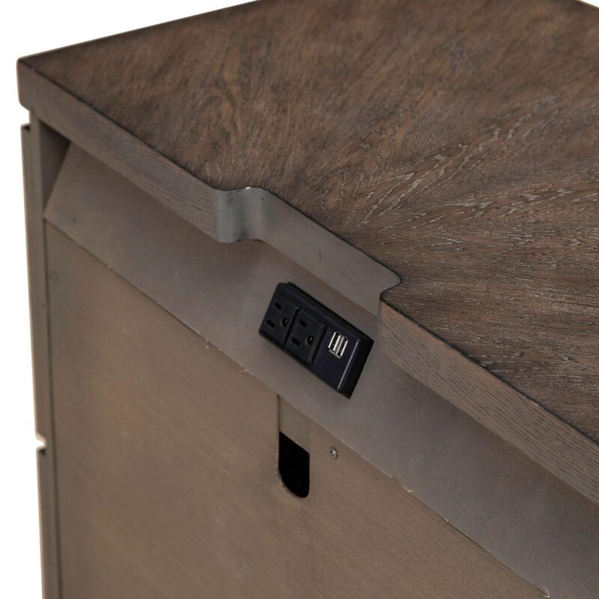 Cascade Falls Nightstand w/ Charging Station - Image 11
