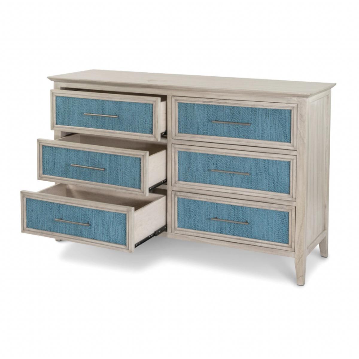 Ocean Isles 6 Drawer Woven Dresser - Image 5