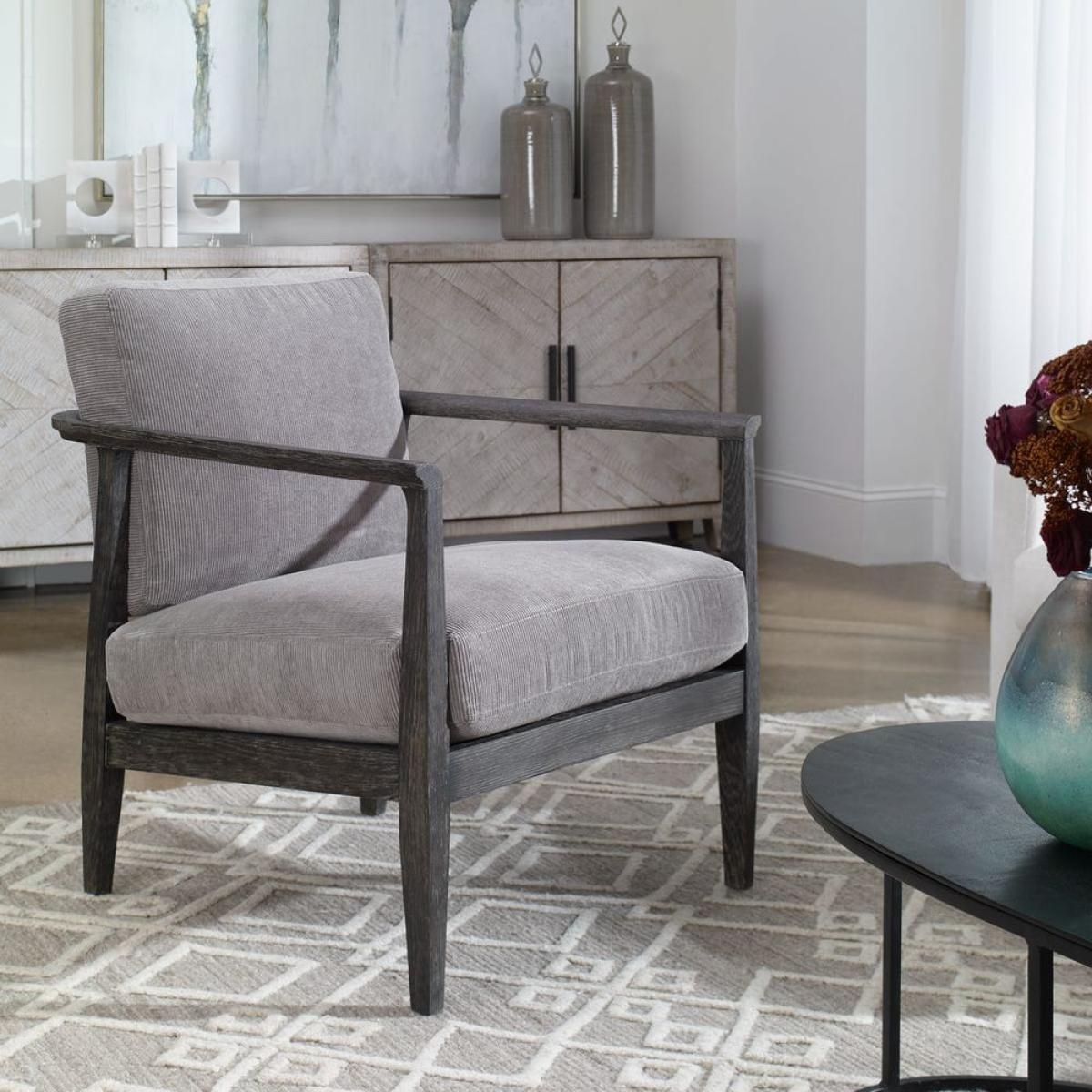 Brunei Accent Chair, Gray - Image 4