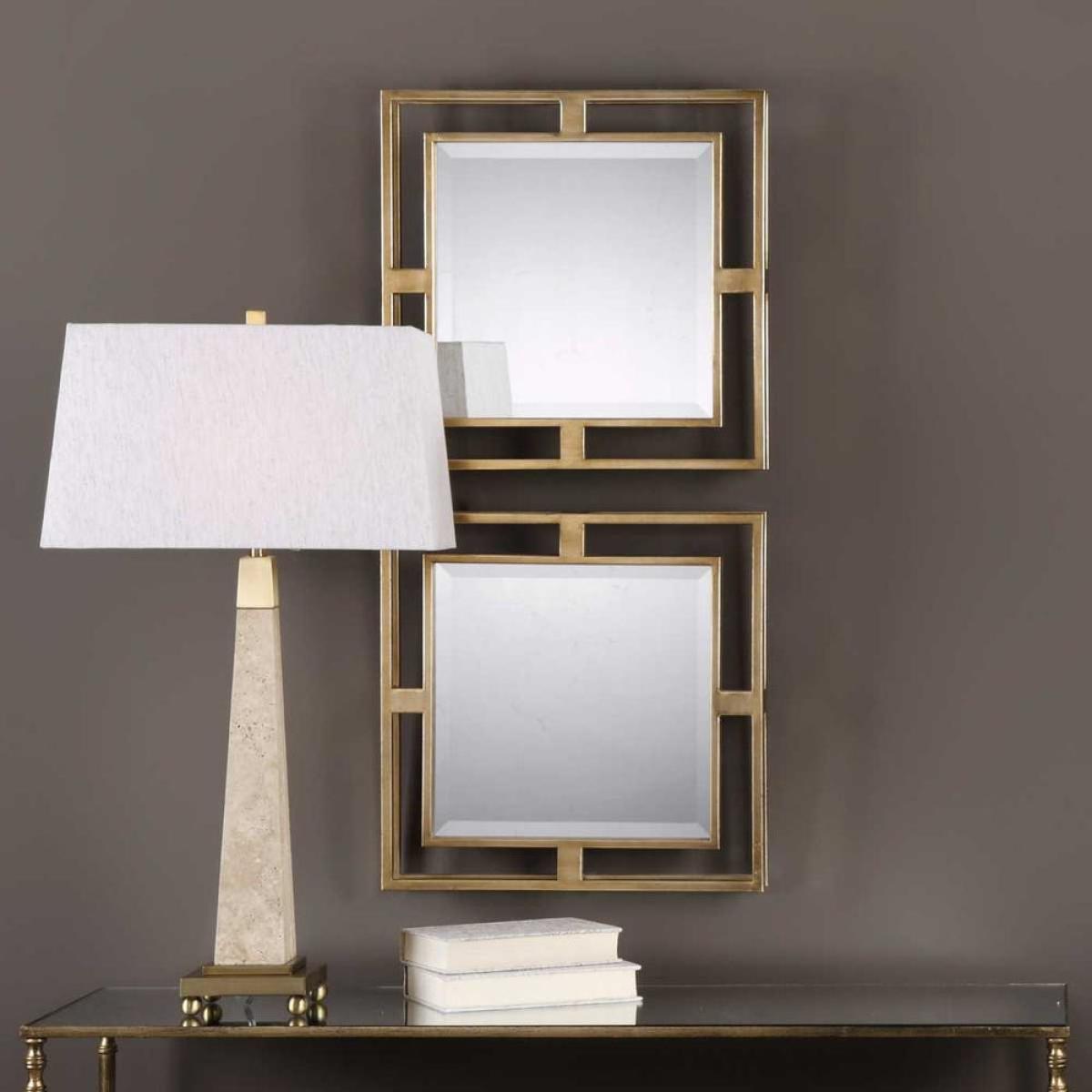 Allick Square Mirrors, S/2 - Image 3
