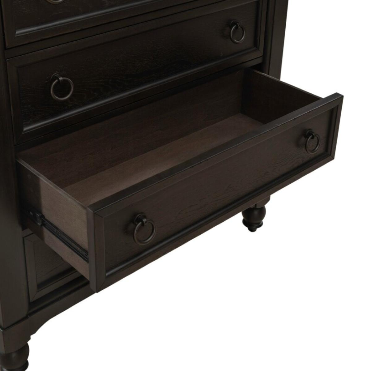 Americana Farmhouse 5 Drawer Chest - Black - Image 10