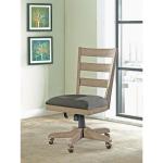Wood Back Uph Desk Chair