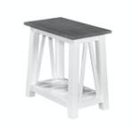 Home Accents - Surrey Narrow End Table in Heather Gray and White - Image 4