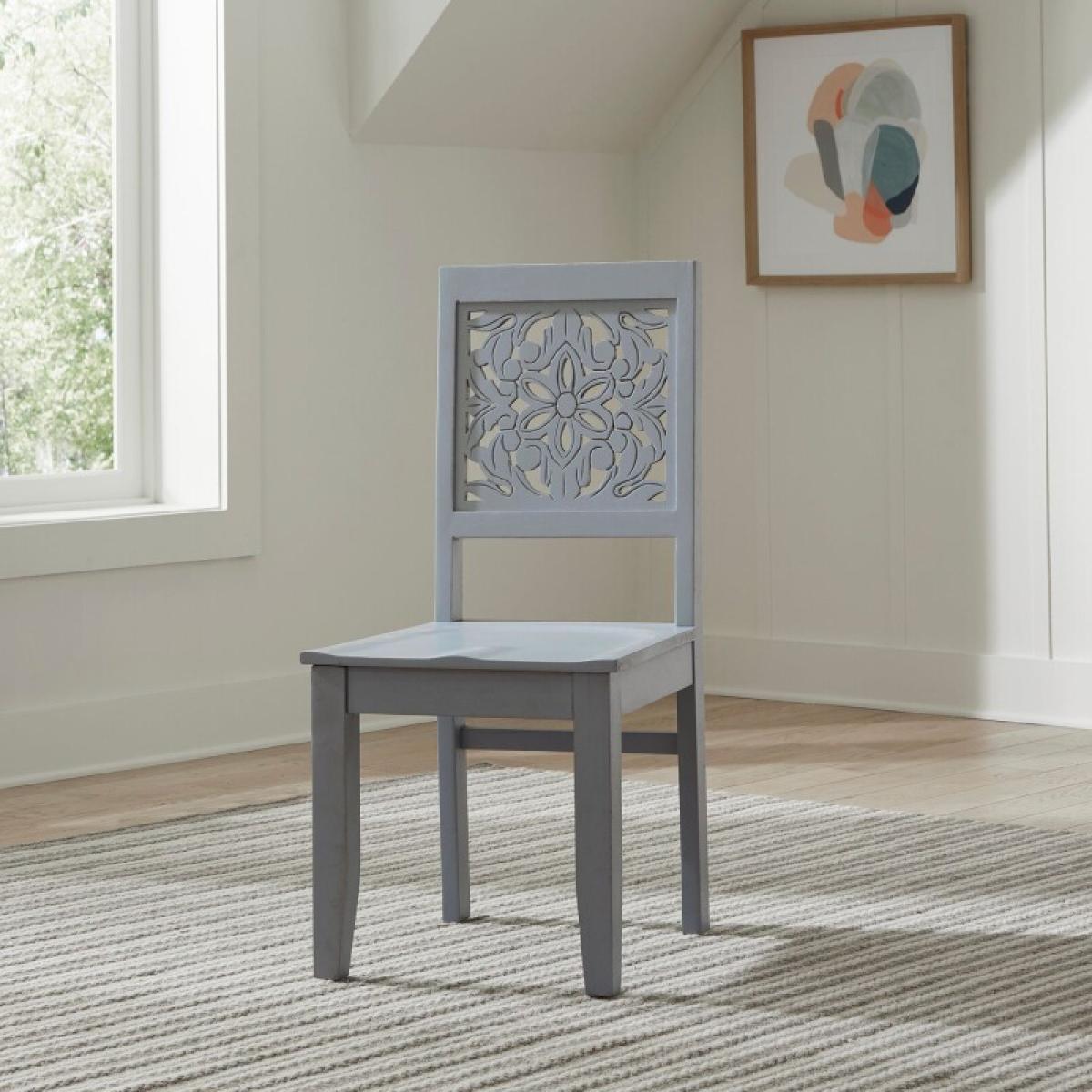 Trellis Lane Accent Chair- Grey - Image 2