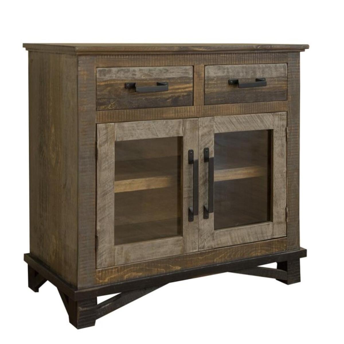 2 Drawer 2 Doors Server - Loft Brown - Image 2