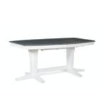 Milano Double Pedestal Extension Table in Heather Gray & White - T05-4096XXT - Image 5