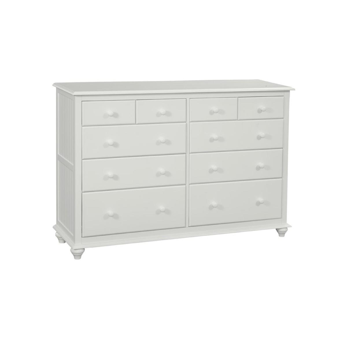 Cottage 10 Drawer Dresser in White - Image 2