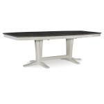 Milano Double Pedestal Extension Table in Heather Gray & White - T05-4096XXT