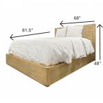 Hyde Park Platform Bed (wood). Weathered Natural Finish - Image 4