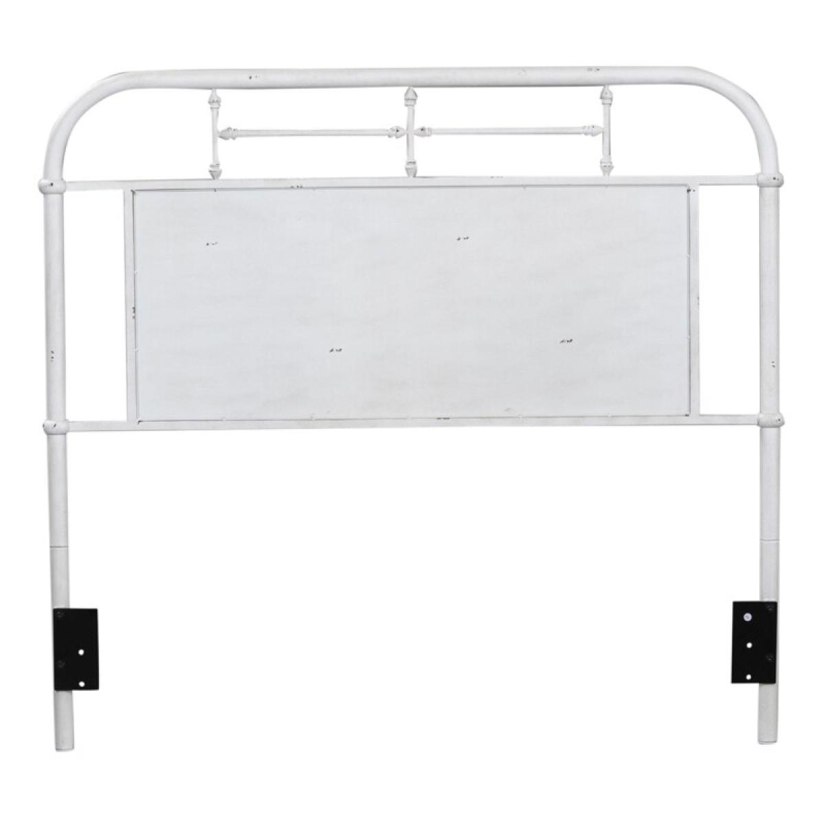 Vintage Series Full Metal Headboard - Antique White - Image 3
