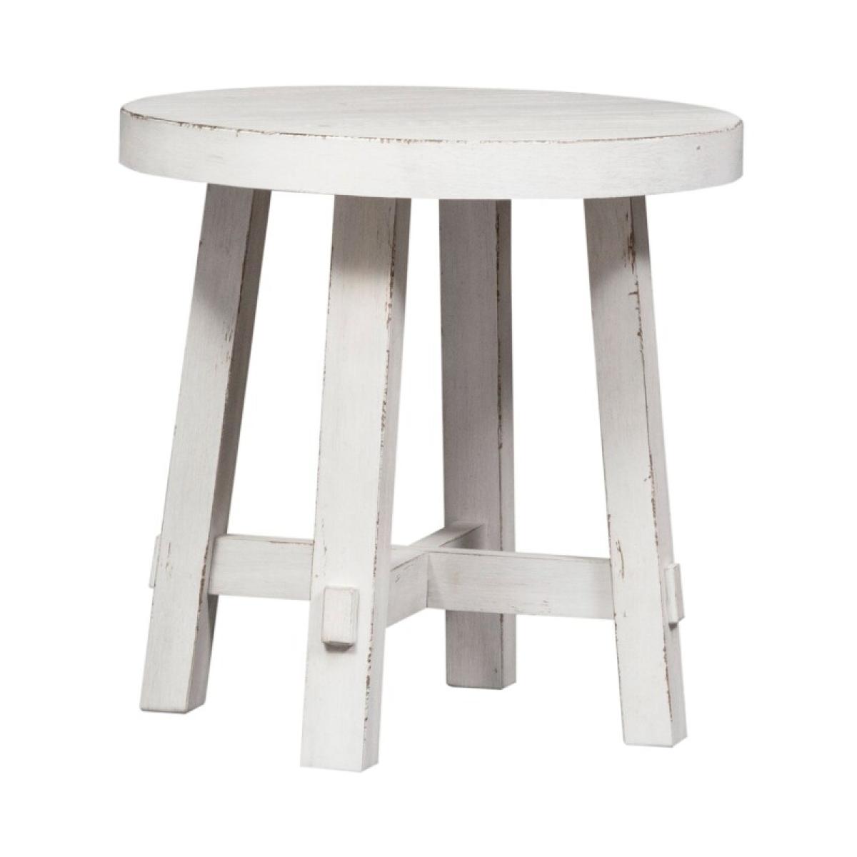 Modern Farmhouse Splay Leg Round End Table - Image 6