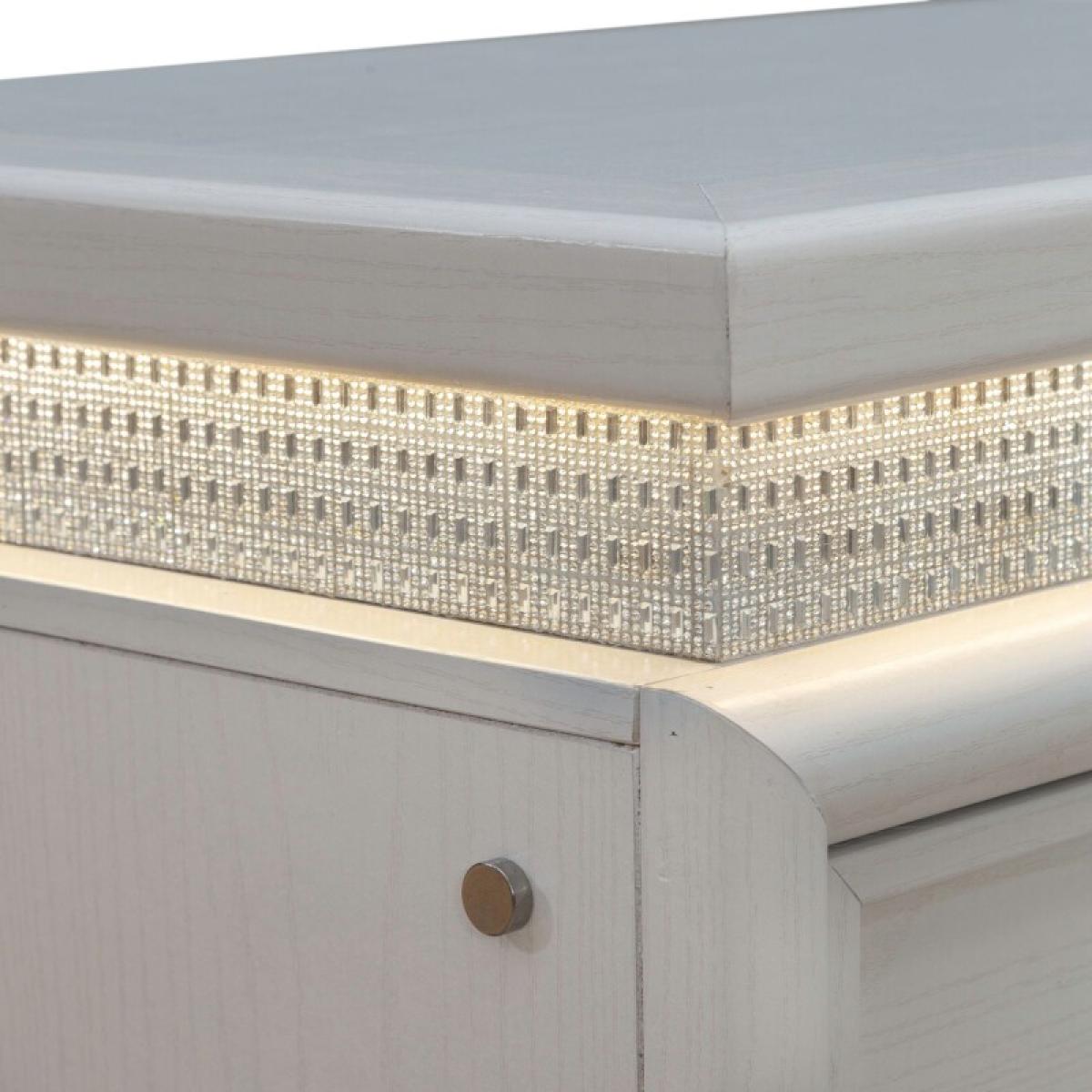 Reflections Nightstand w/ Lights and Charging Station - Image 14