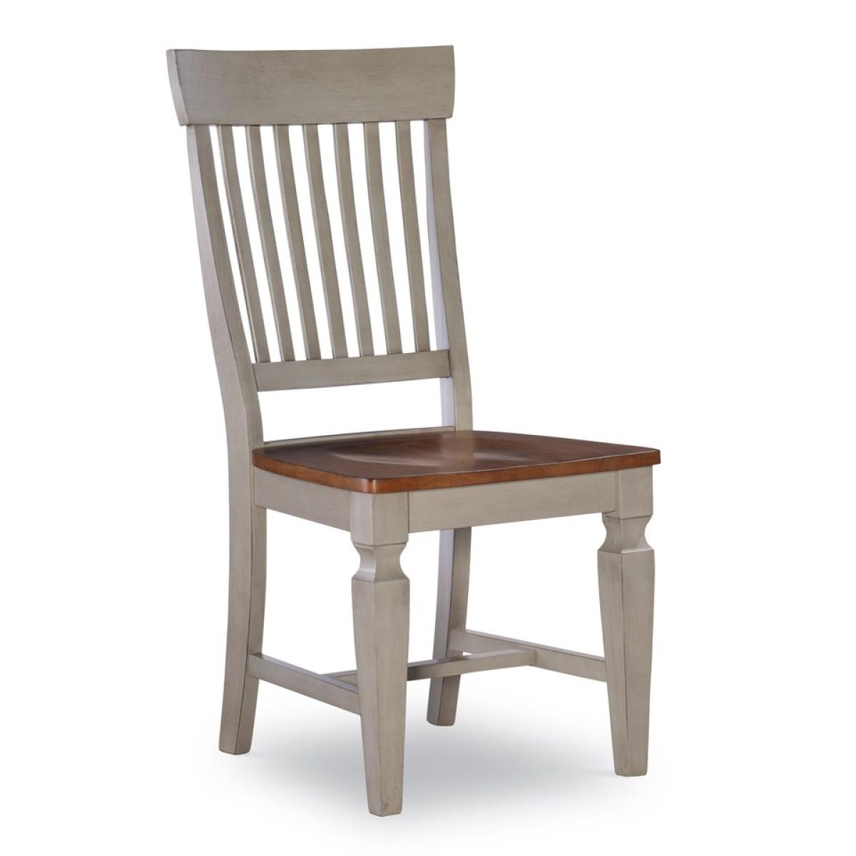 Vista Collection Slat Back Chair in Hickory & Stone - Image 2