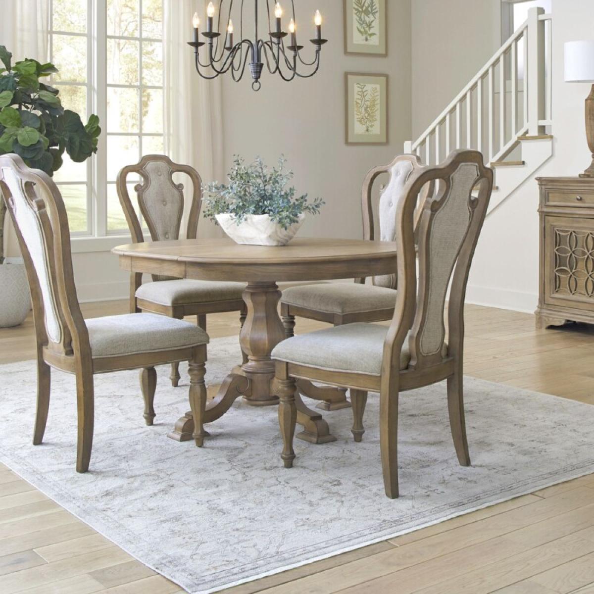 Magnolia Manor 5 Piece Pedestal Table Set - Image 2