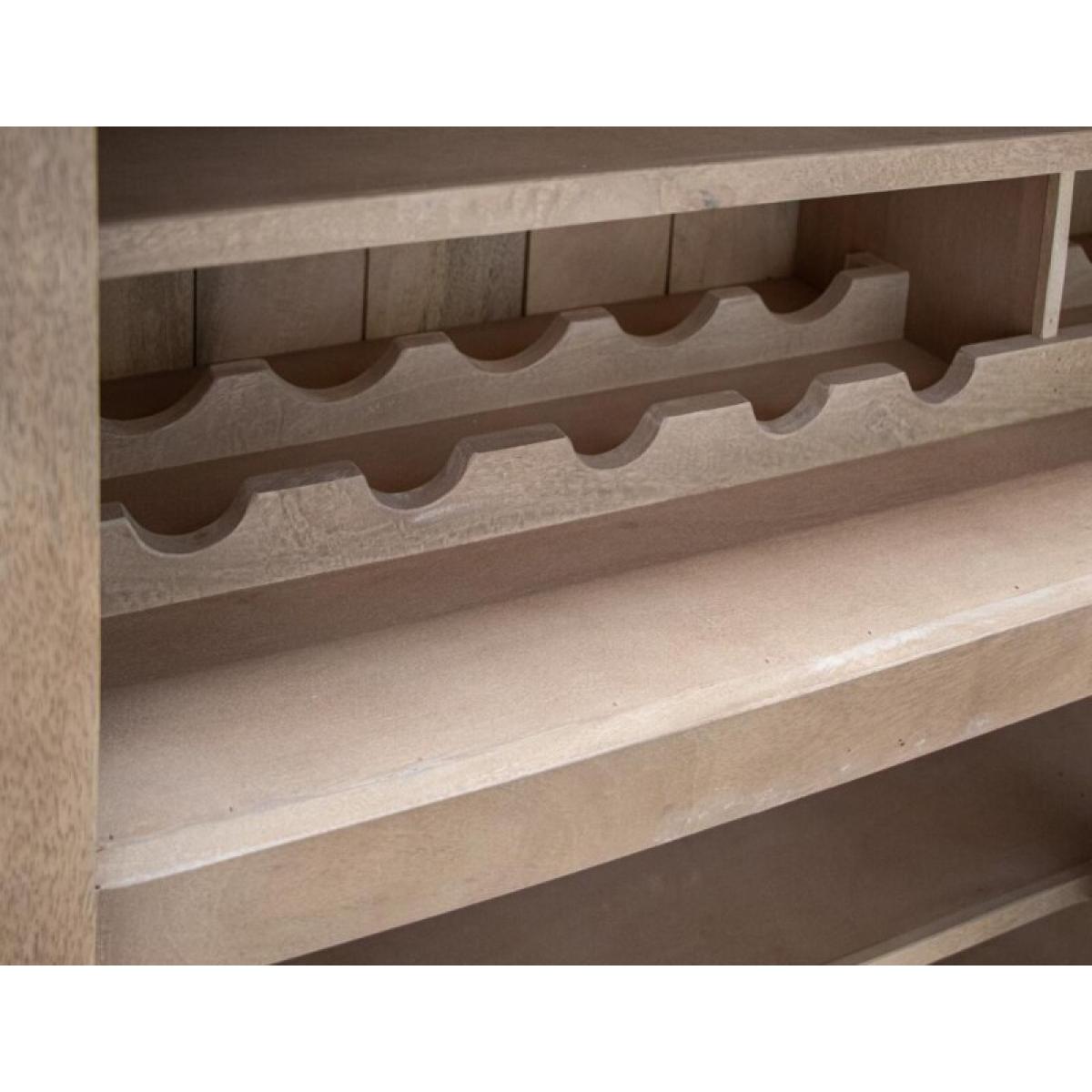 4 Door Wooden Bar - Natural Parota - Image 7