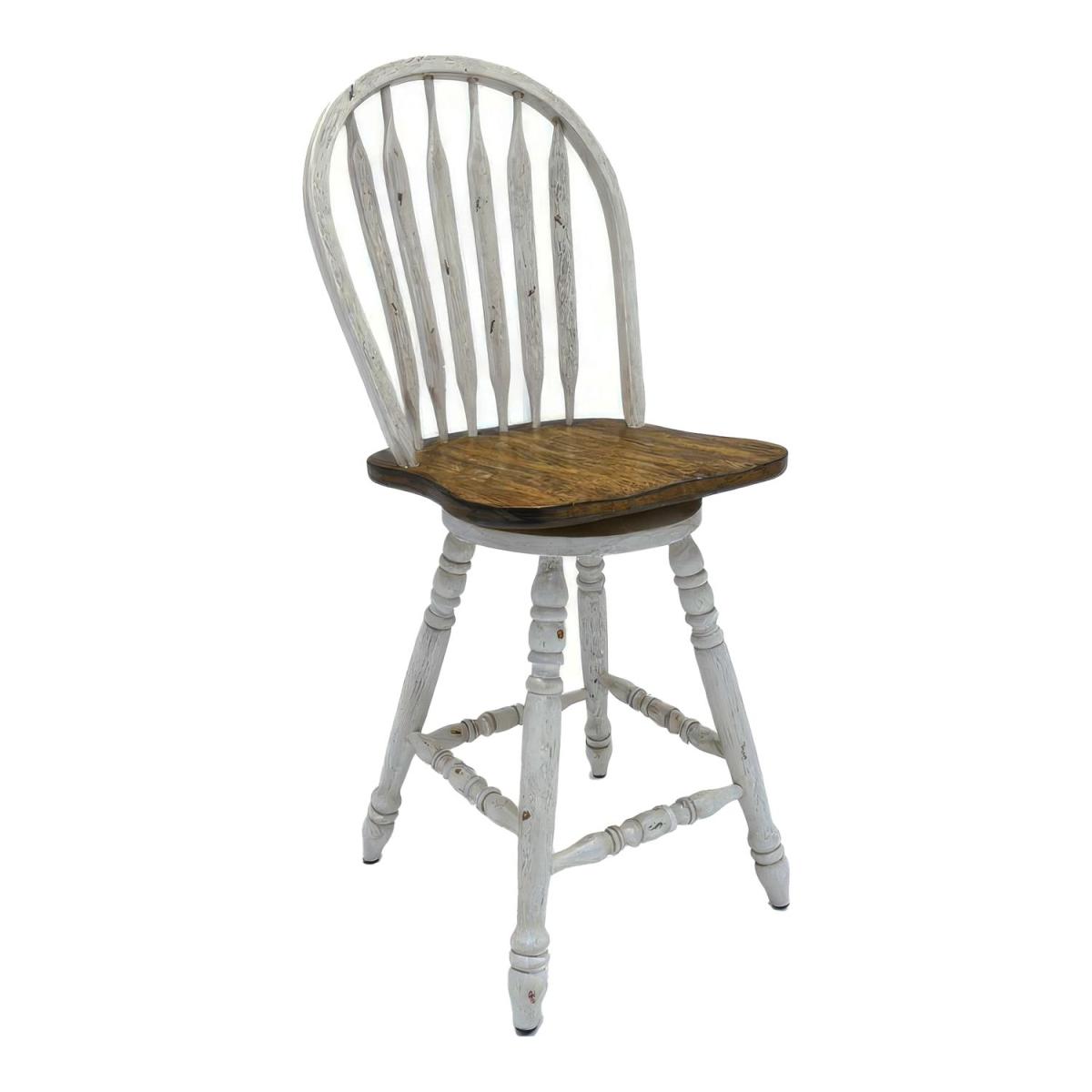 Carolina Crossing Windsor Swivel Counter Chair - White - Image 3