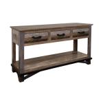 3 Drawer Sofa Table - Loft Brown