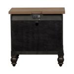 Americana Farmhouse 2 Drawer Night Stand w/ Charging Station - Black - Image 6