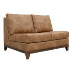 Wooden Frame & Base, Armless Loveseat - Olivo