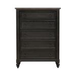 Americana Farmhouse 5 Drawer Chest - Black - Image 4