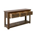 3 Drawer, Sofa Table - Walnut - Image 4