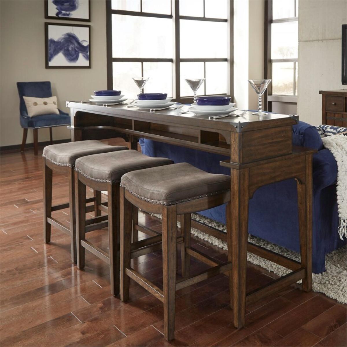Aspen Skies 4 Piece Console Set (1-Console 3-Stools) - Image 2
