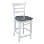 Dining Essentials - Emily Stool in Heather Gray & White