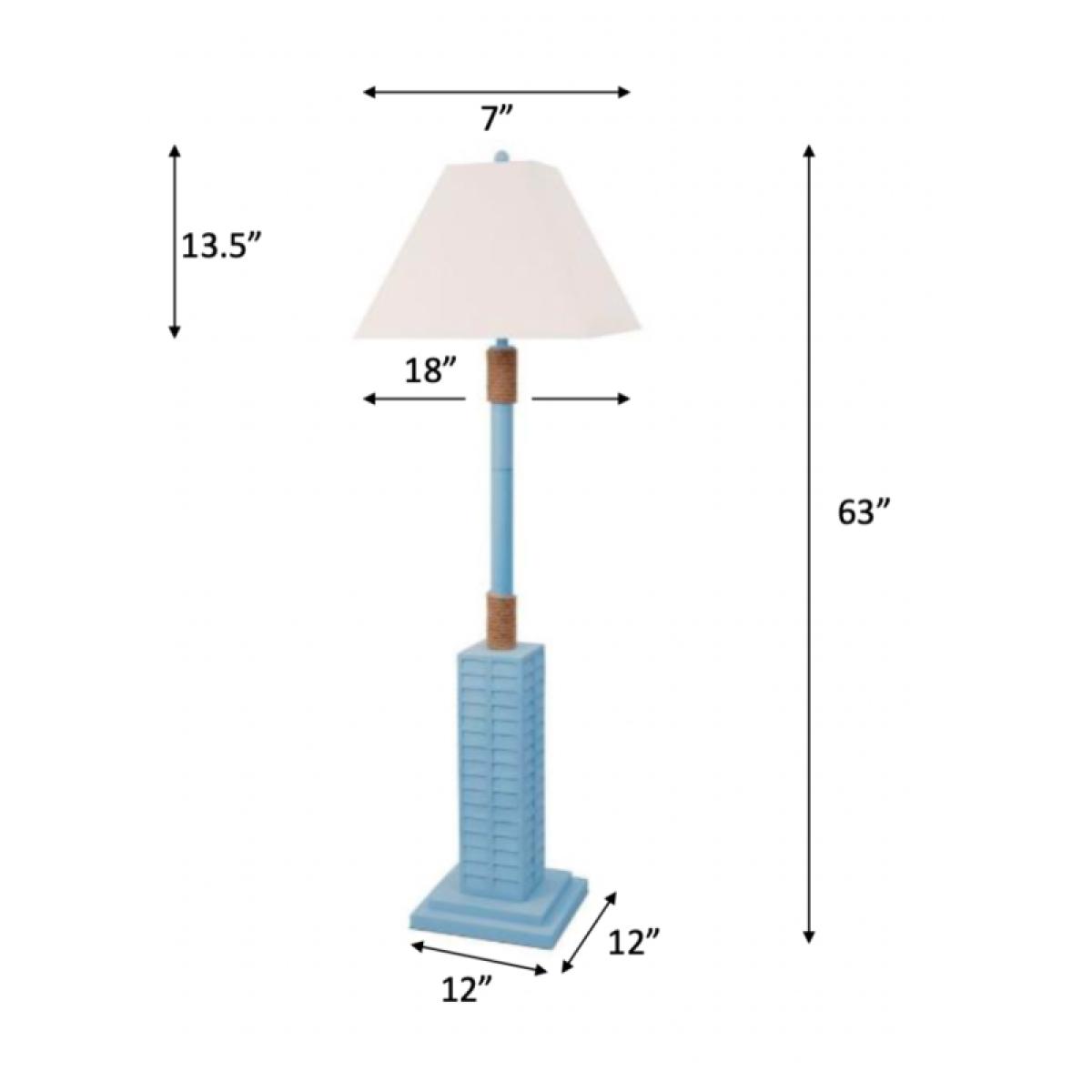 Floor Shutter Floor Lamp - Blue - Image 3