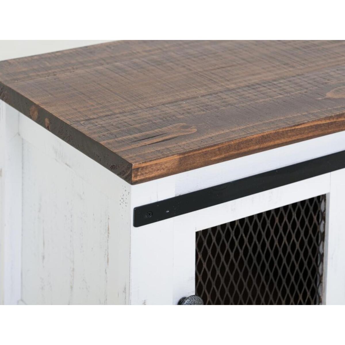 2 Sliding Doors 2 Metal Mesh Doors Sofa Table - Pueblo - Image 10