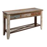 3 Drawer Sofa Table - Antique