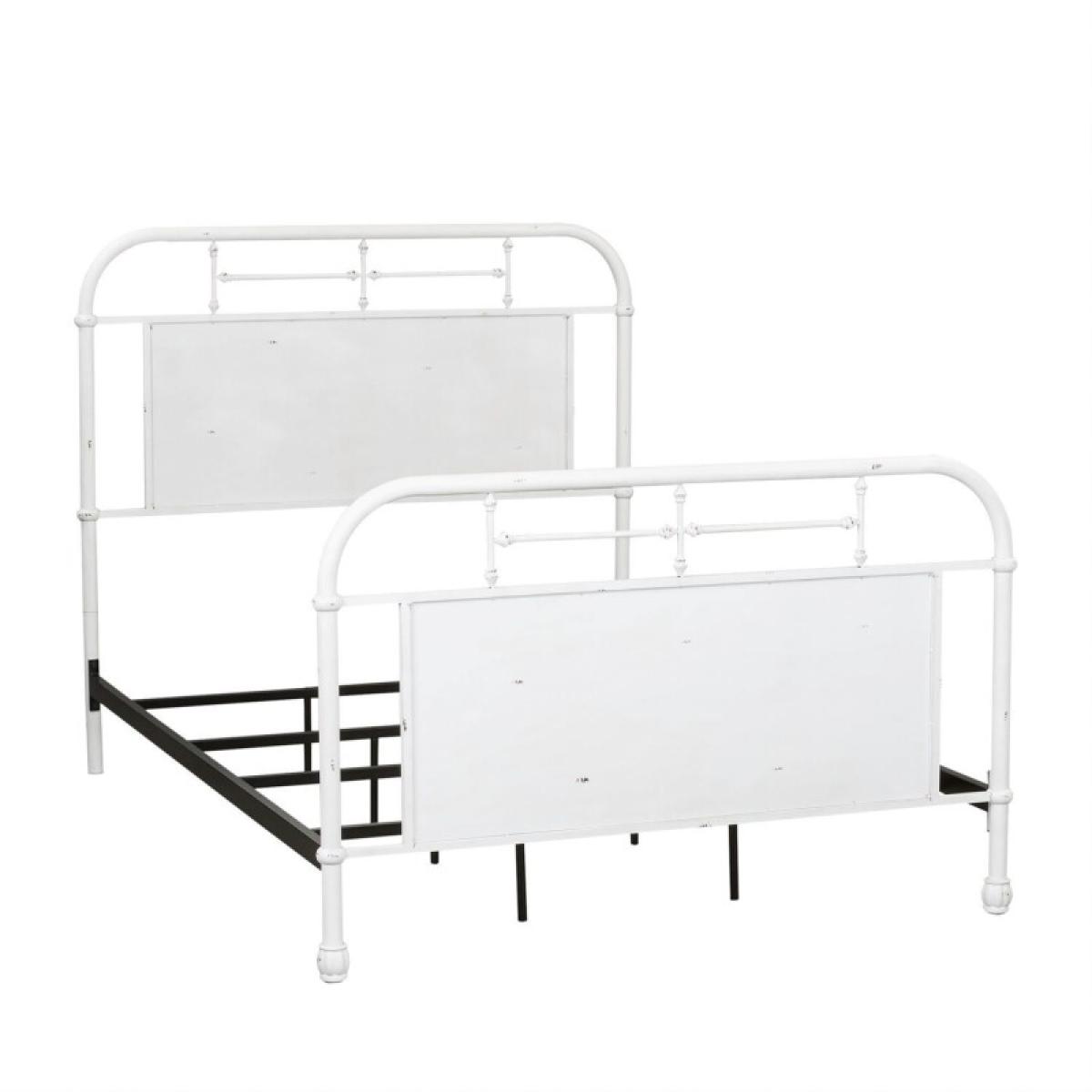 Full Metal Bed - Antique White - Image 3