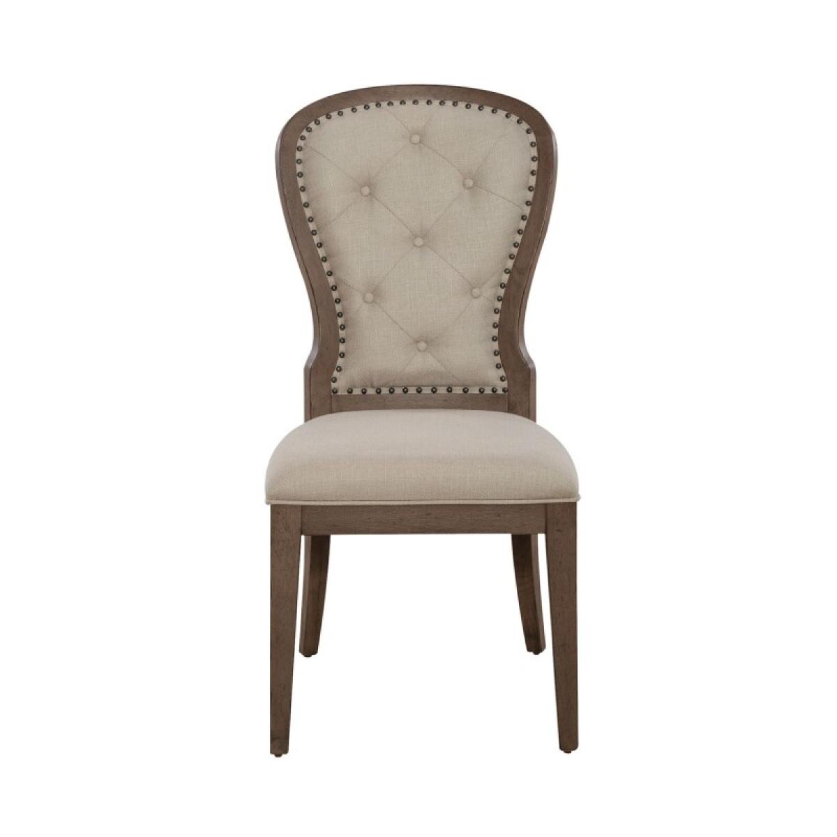 Americana Farmhouse Uph Tufted Back Side Chair - Image 4